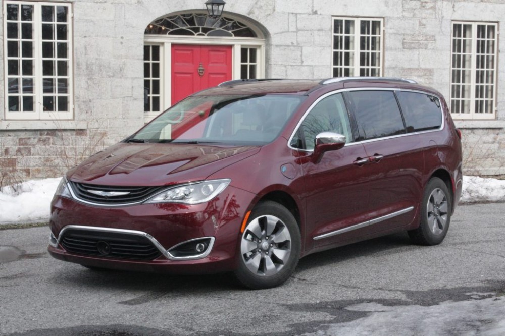 Maroon Chrysler Pacifica Hybrid