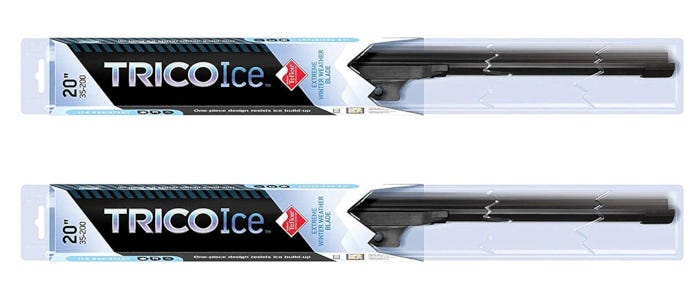 two black windshield wipers in their half-clear boxes