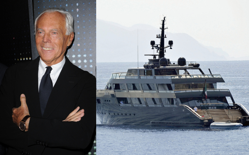 Giorgio Armani – Main, Estimated $60 Million | Alamy Stock Photo by Kristin Callahan/Everett Collection & Getty Images Photo by Felix Magno