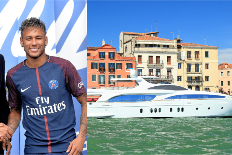 Neymar – Azimut 78, Estimated $15 Million | Alamy Stock Photo by ALL ACCESS & Matthias Scholz