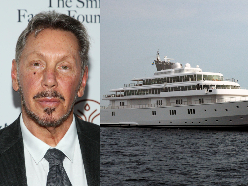 Larry Ellison – Rising Sun, Estimated $200 Million | Getty Images Photo by Phillip Faraone & Alamy Stock Photo by Goran Heckler